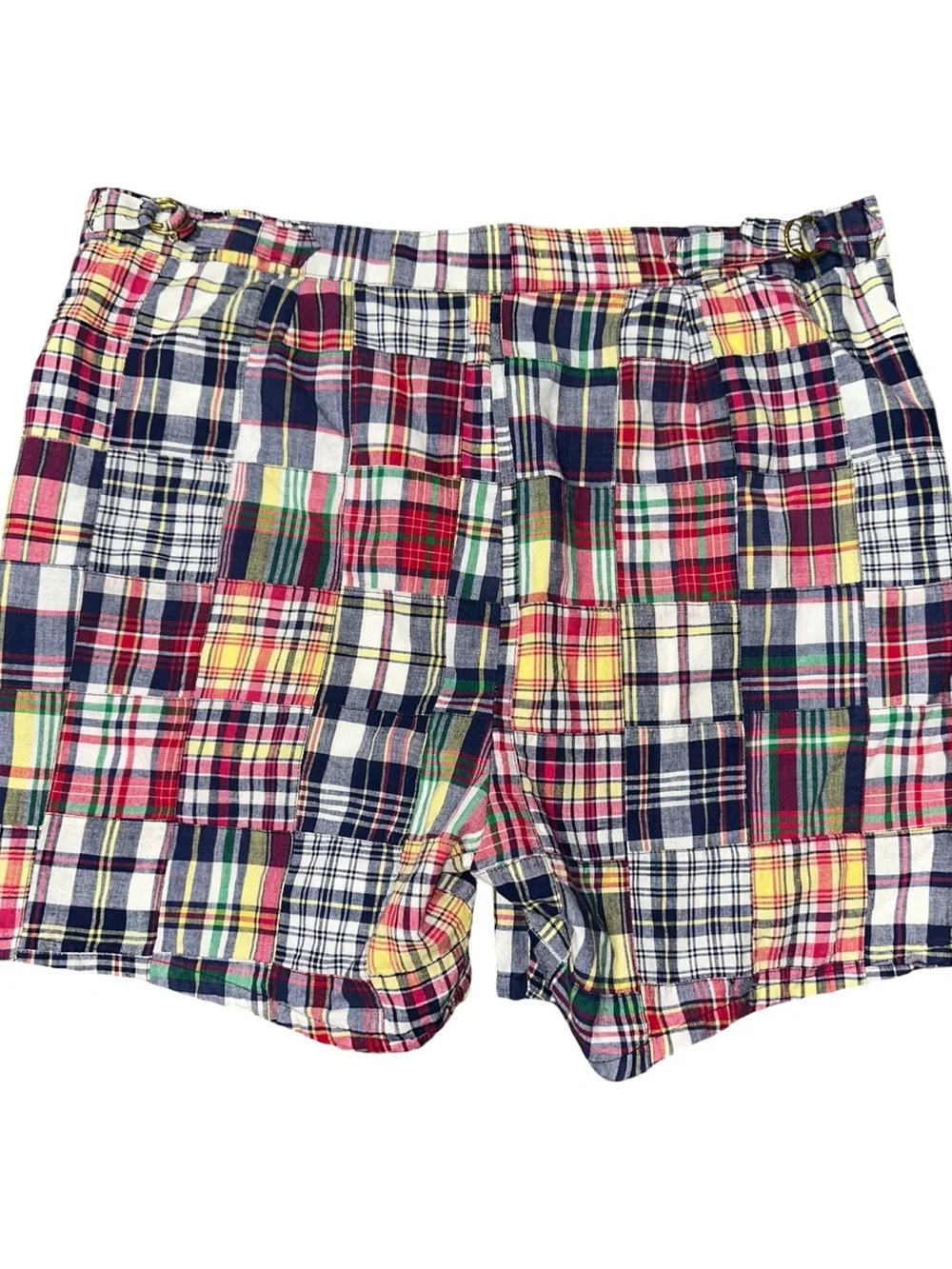 Murray’s Toggery Shop Vintage 40 Multicolor Madras Patchwork Flat Front Shorts